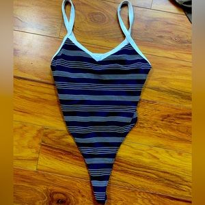 Striped bodysuit